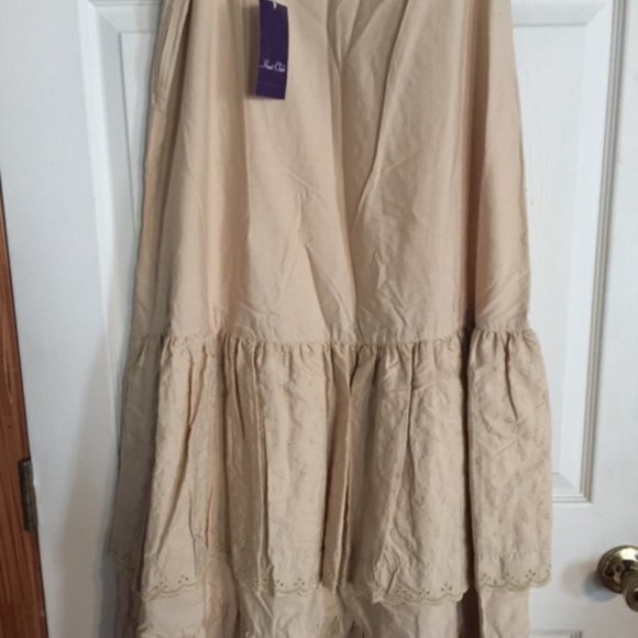 Hunt Club Women's Prairie Ruffle Skirt Maxi Size 8 - Picture 4 of 7